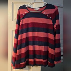 Market & Spruce Tri-Colored Striped Top